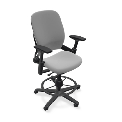 Steelcase Leap V2 Grey Ergonomic Drafting Stool Chair